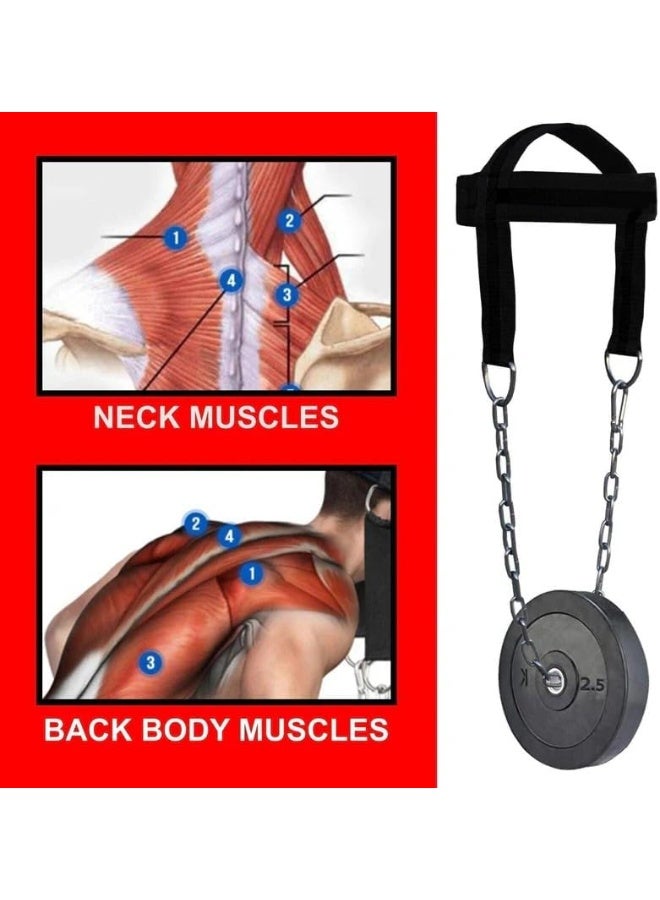 SportQ Neck Strengthening Belt with Iron Chain – Neck Training Harness for Neck and Shoulder Exercises – Adjustable – Suitable for Bodybuilding, Wrestling, Combat Sports - Image 3
